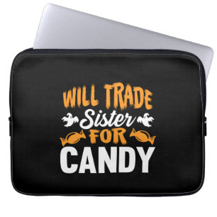 Halloween Will Trade Sister Candy Birthday Laptopschutzhülle