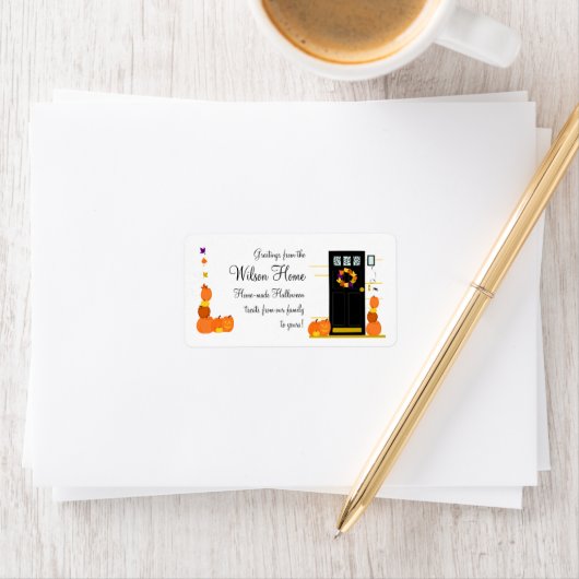 Halloween Willkommen Adressaufkleber (Insitu)