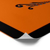 Halloween Willkommen | Länge der orangen Hexentüre Poster (Ecke)