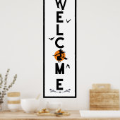 Halloween Willkommen | Lecker Spaß lange Haustür Poster (Küche)
