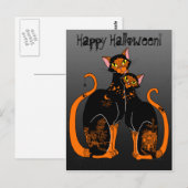 Halloween Willow Gemustert Cats Postkarte (Vorne/Hinten)