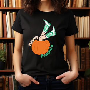HALLOWEEN WILWEST COWBOY BOOTS HOWDY PUMPKIN T-Shirt