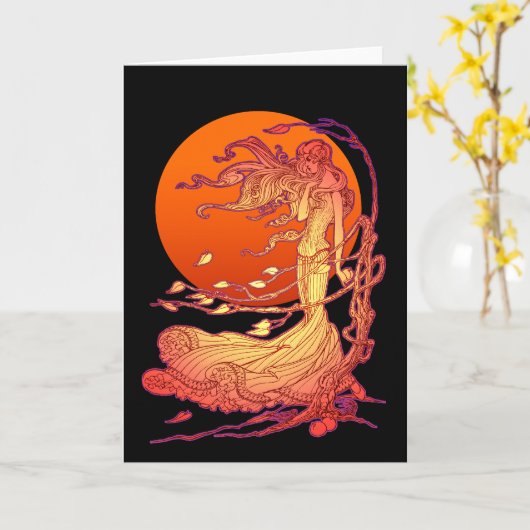 Halloween-Wind Karte (Gelbe Blume)