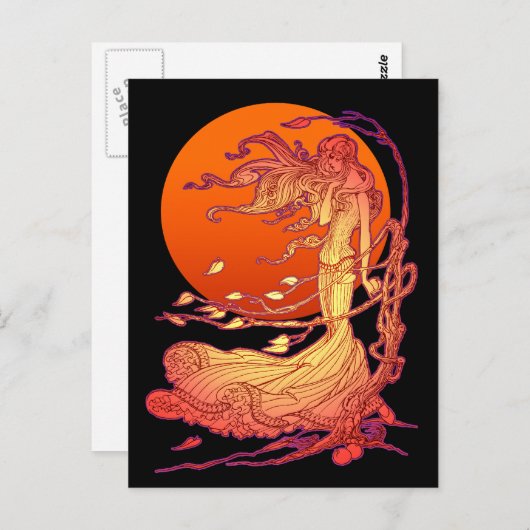 Halloween Wind Postkarte (Vorne/Hinten)