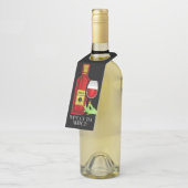 Halloween Wine - Siehe Zurück - Flaschenanhänger (Angewinkelt)