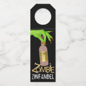 Halloween Wine - Siehe Zurück - Flaschenanhänger (Vorderseite)