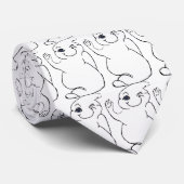 HALLOWEEN WINKING GHOST Krawatte (Gerollt)