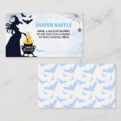 Halloween Winzer Duschdusche Windeln blau Begleitkarte (Vorne/Hinten)