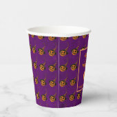 Halloween winzige Orangenkürbis tricksen oder gönn Pappbecher (Rechts)