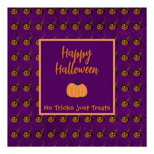 Halloween winzige Orangenkürbis tricksen oder gönn Poster (Vorderseite)
