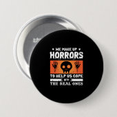 Halloween Wir machen Horror Button (Vorne & Hinten)