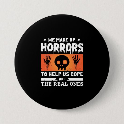 Halloween Wir machen Horror Button (Vorderseite)