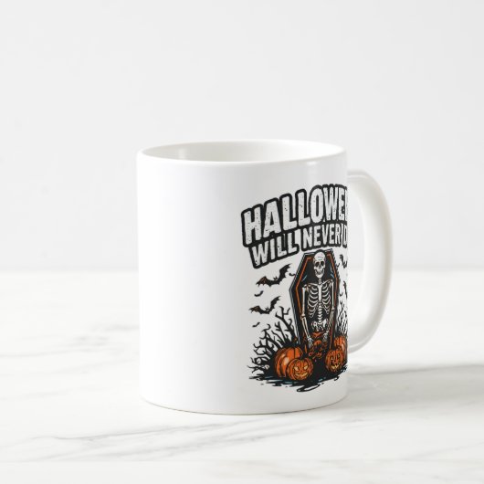 Halloween wird nie Die - Spookes Horror-Design Kaffeetasse (VorderseiteRechts)