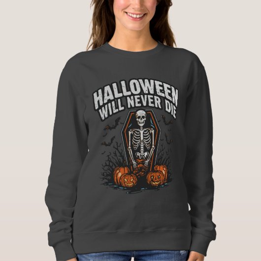 Halloween wird nie Die - Spookes Horror-Design Sweatshirt (Vorderseite)