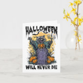 Halloween wird niemals sterben karte (Gelbe Blume)