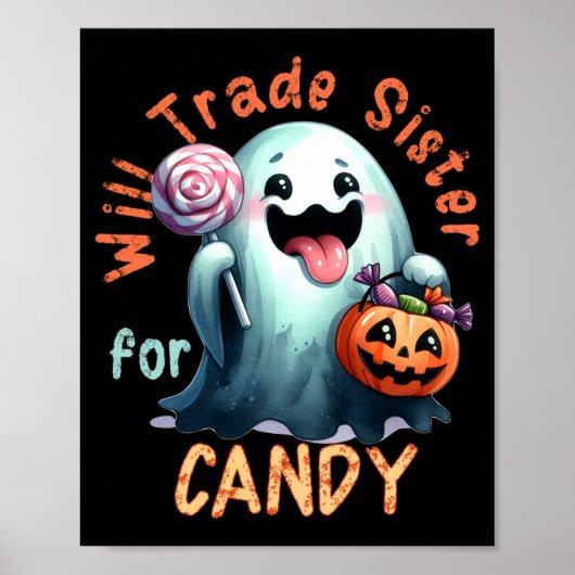 Halloween wird Schwester gegen Candy Ghost Kid tau Poster (Vorne)