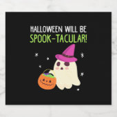 Halloween wird takulär gesprochen schaumweinetikett (Einzelnes Label)