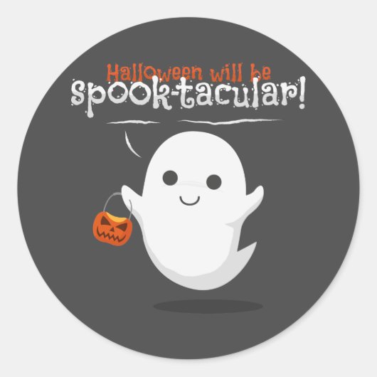 Halloween wird takulär runder aufkleber (Vorderseite)