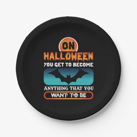 Halloween wirst du alles pappteller (Vorderseite)