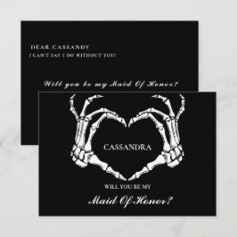 Halloween wirst du meine Bridesmaid-Vorschlagskart Einladung