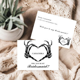 Halloween wirst du meine Bridesmaid-Vorschlagskart Einladung