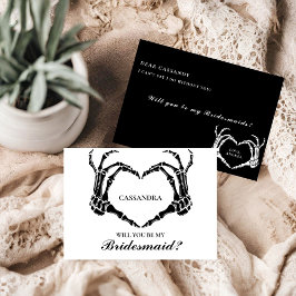 Halloween wirst du meine Bridesmaid-Vorschlagskart Einladung