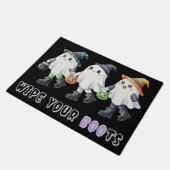 Halloween Wischen Sie Ihre Stiefel Geist Trick ode Fußmatte (Schrägansicht)