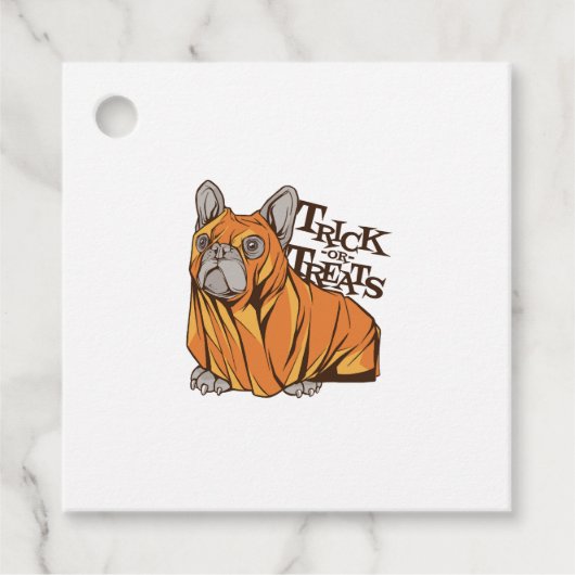 Halloween-Wischmops Geschenkanhänger (Vorderseite)