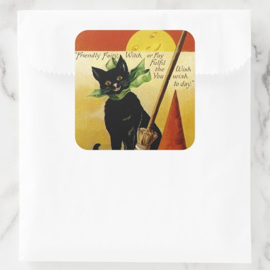 Halloween Wish Quadratischer Aufkleber (Tasche)