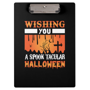 Halloween Wishing You A Spooky Halloween Klemmbrett
