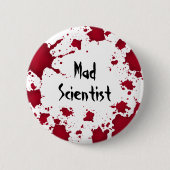 Halloween-Wissenschaftler Button (Vorderseite)