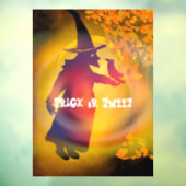 Halloween Witch and Black Bird Trick oder Tweet Wi Fensteraufkleber (Blatt 3)
