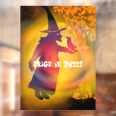 Halloween Witch and Black Bird Trick oder Tweet Wi Fensteraufkleber (Blatt 2)