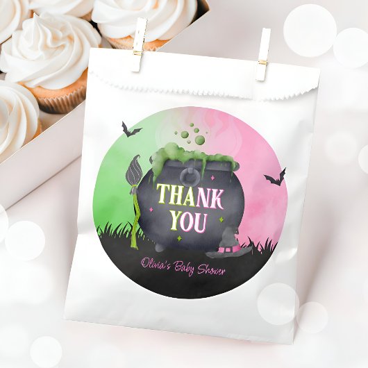 Halloween Witch Baby Shower Pink Favor Bags Geschenktütchen