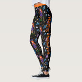 Halloween Witch Bat Cat Ghost Hervorragende Qualit Leggings (Links)