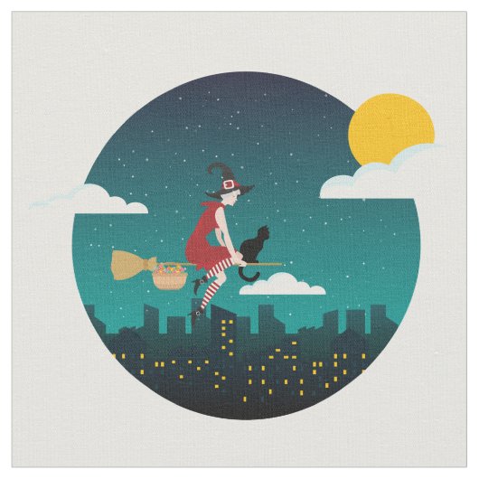 Halloween Witch Befana Stoff (Nahaufnahme)