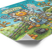 Halloween WITCH & BLACK CATS PIE FACTORR POSTER Sm (Ecke)