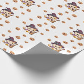 Halloween Witch Cat Pumpkin Pattern Geschenkpapier (Ecke)