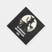 Halloween Witch Drink Wein Familienname Custom Serviette (Ecke)