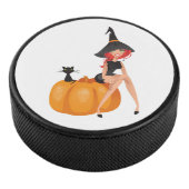 HALLOWEEN WITCH EISHOCKEY PUCK (3/4)