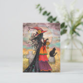 Halloween Witch Fantasy Art von Molly Harrison" Postkarte (Stehend Vorderseite)