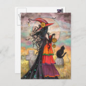 Halloween Witch Fantasy Art von Molly Harrison" Postkarte (Vorne/Hinten)