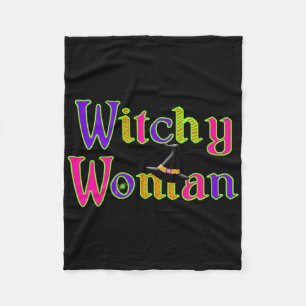 Halloween Witch Hexchy Woman Trick Leckerei Fleecedecke