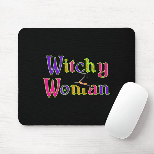 Halloween Witch Hexchy Woman Trick Leckerei Mousepad (Mit Mouse)