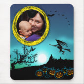 Halloween Witch, Jack o' Lanterns, Foto von Frame Mousepad (Vorne)