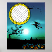 Halloween Witch, Jack o' Lanterns, Foto von Frame Poster (Vorne)