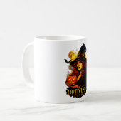 Halloween Witch & Jack-O'-Laternenglühen Kaffeetasse (Vorderseite Links)