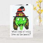 HALLOWEEN WITCH JOKE-Karte Karte (Gelbe Blume)