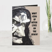 HALLOWEEN WITCH JOKE-Karte Karte (Vorderseite)