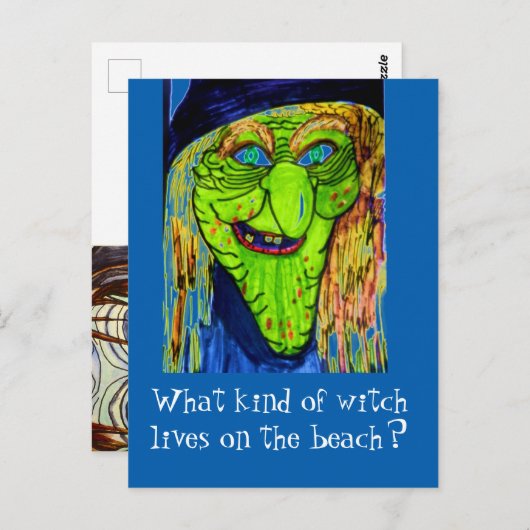 HALLOWEEN WITCH JOKE Postkarte (Vorne/Hinten)